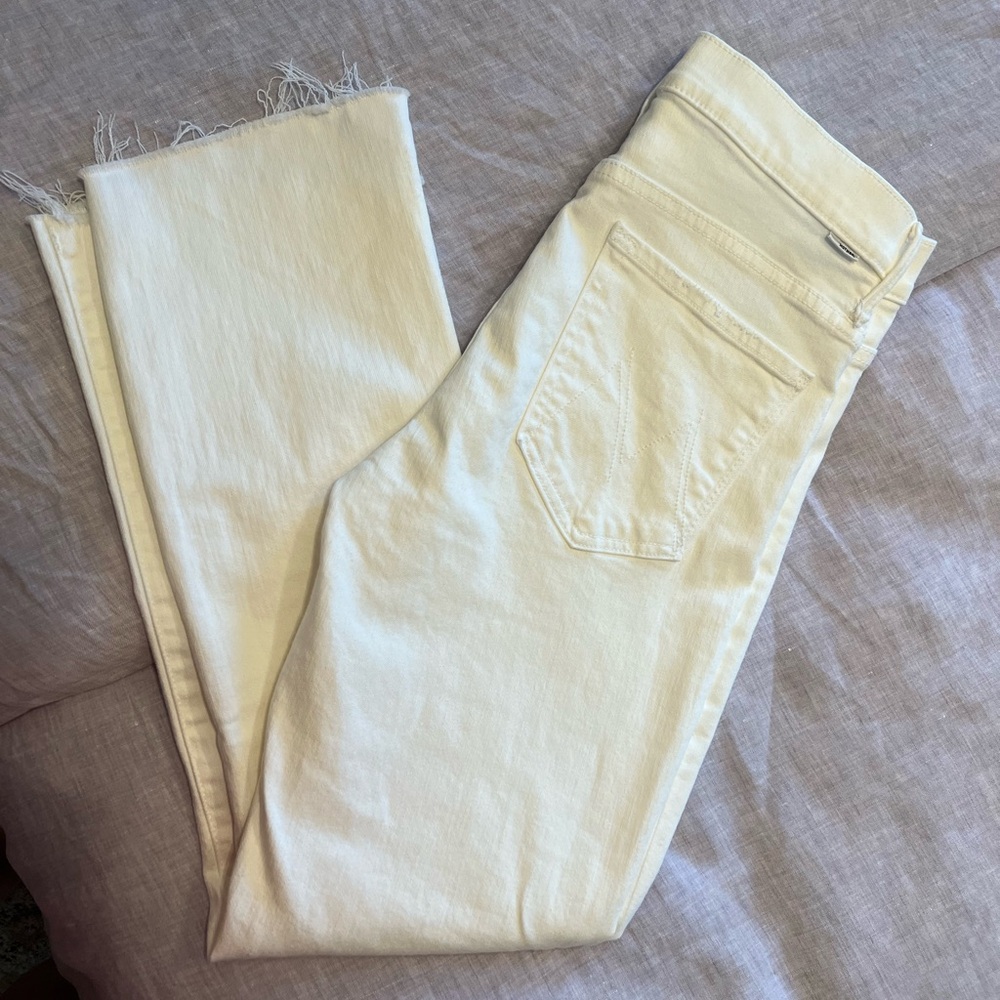 NEW! MOTHER White Jeans